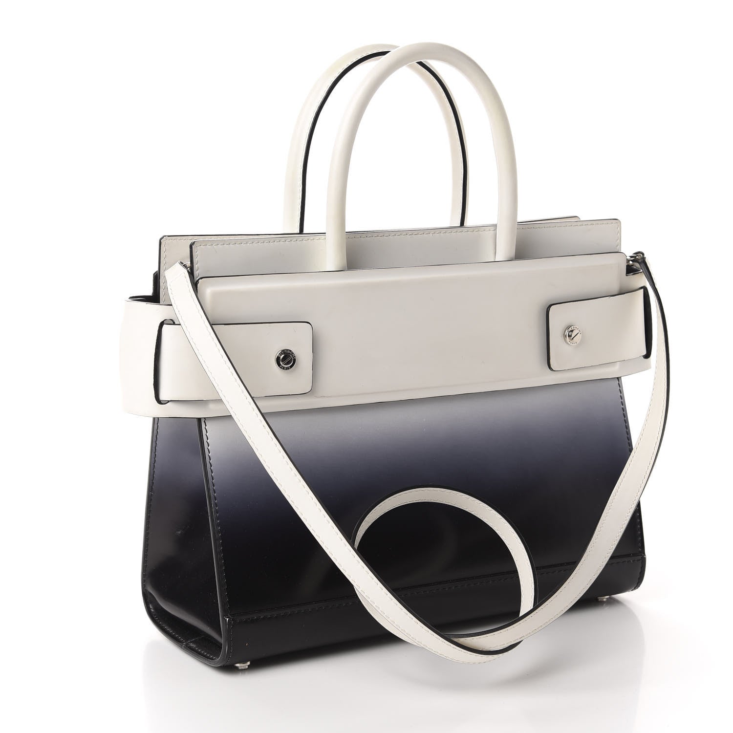 Givenchy Smooth Calfskin Small Degrade Horizon Satchel White Purple 3 of 10