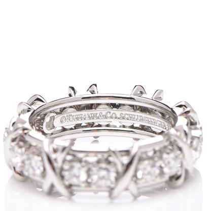 Tiffany Platinum Diamond Schlumberger Sixteen Stone Ring 52 6 4 of 6