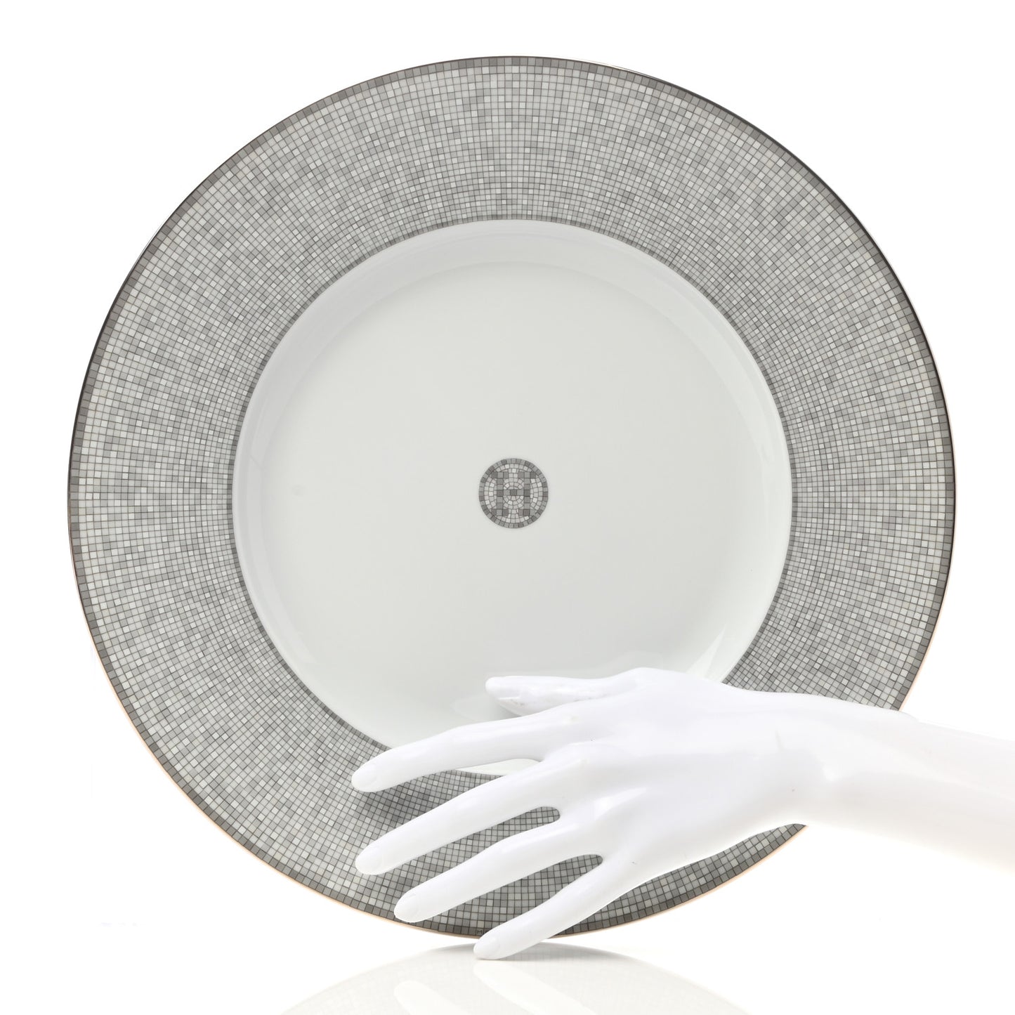 Porcelain Mosaique Au 24 Platine Presentation Plate Set of 2
