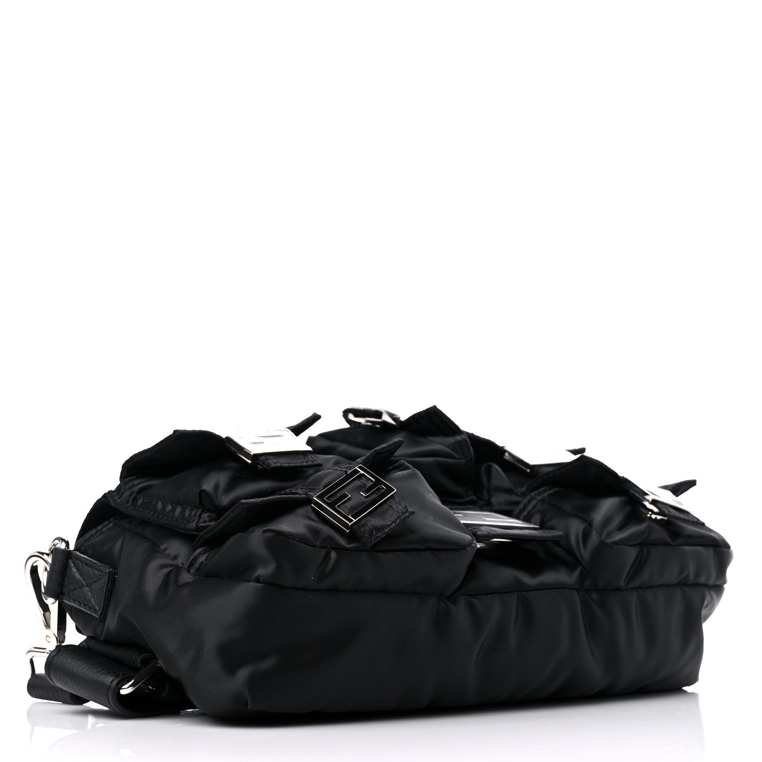 Fendi Econyl Cuoio Romano Multipocket Baguette Black 4 of 9