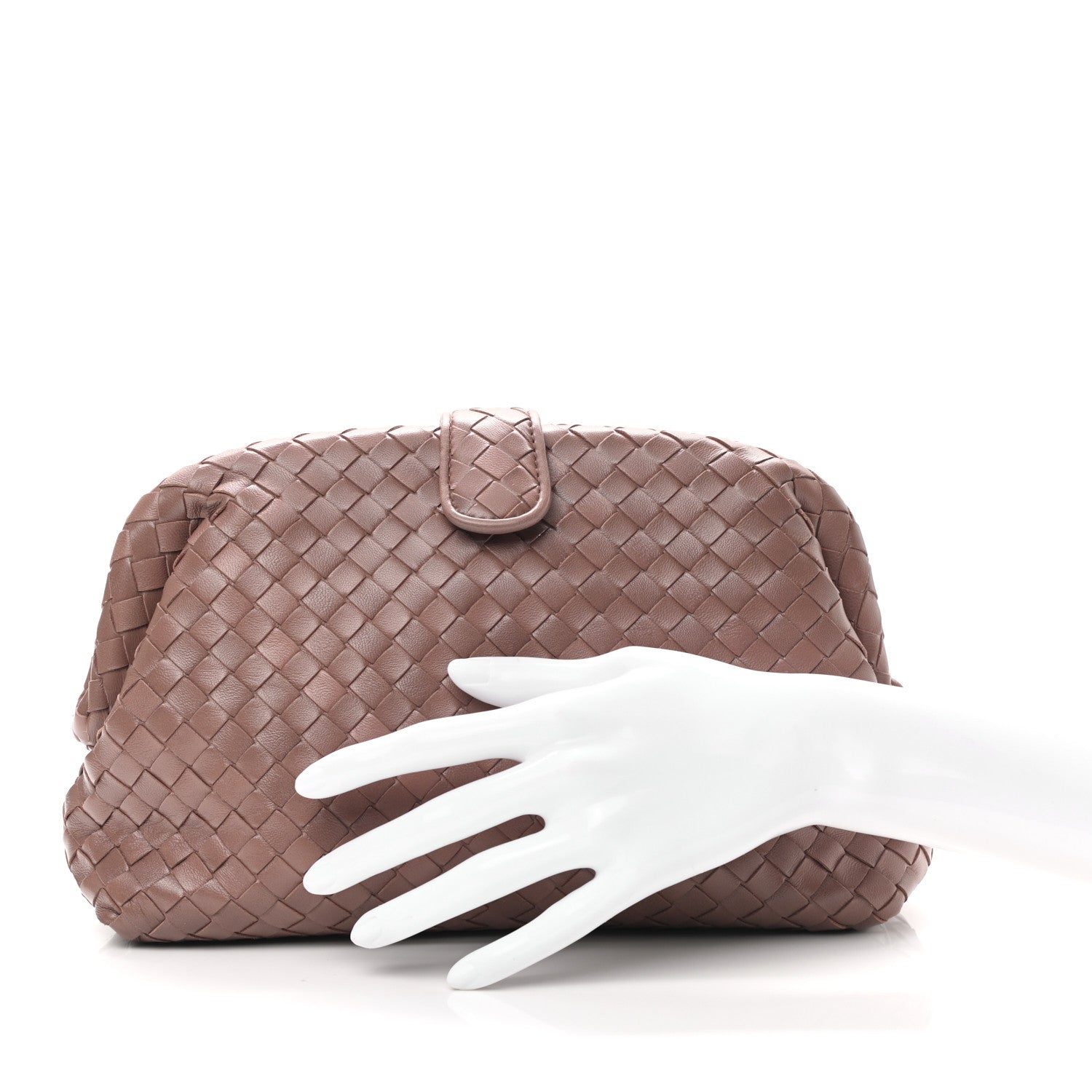 Bottega Veneta Nappa Intrecciato The Lauren 1980 Clutch Camel 2 of 10
