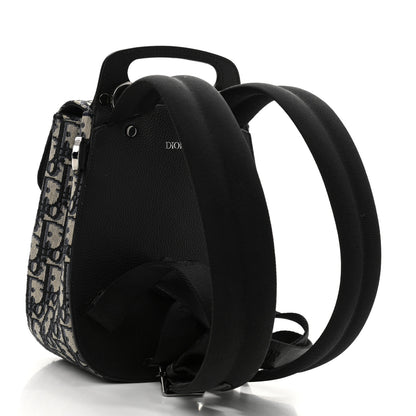Christian Dior Oblique Jacquard Mini Saddle Backpack Navy Blue 3 of 11