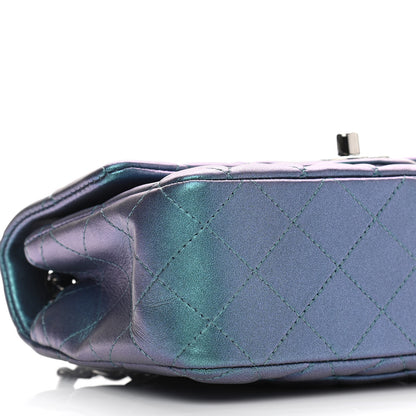 Chanel Iridescent Lambskin Quilted Mini Rectangular Flap Turquoise 9 of 12