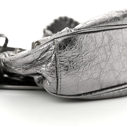 Balenciaga Metallic Agneau Arena Le Cagole Shoulder Bag XS Silver 9 of 12