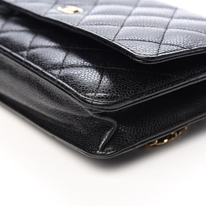 Chanel Caviar Quilted Wallet On Chain WOC Black 12 of 15