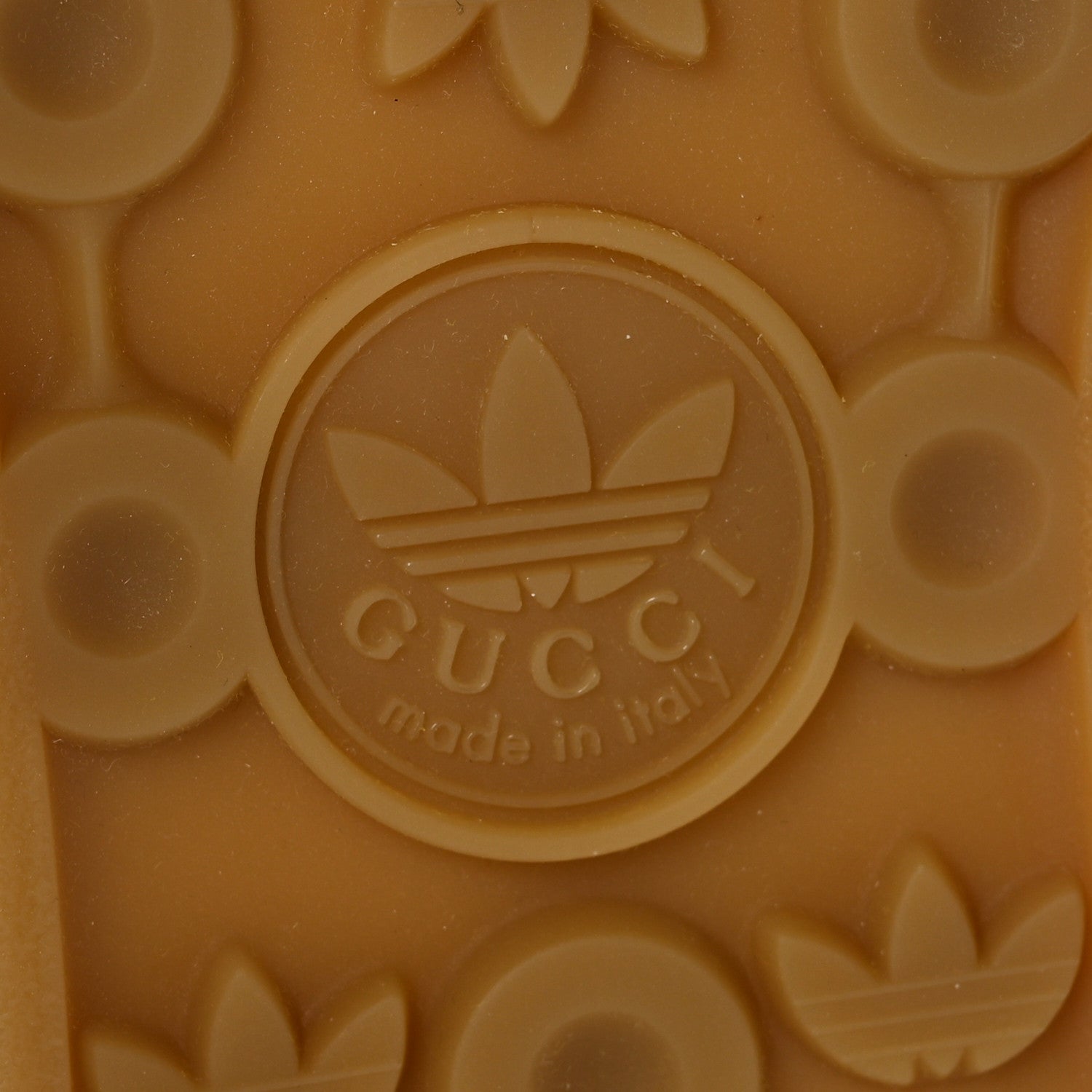 Gucci X ADIDAS Suede Madeira Demetra Mens Gazelle Sneakers 12 Oatmeal White New Shamarock Hibiscus Red 8 of 9