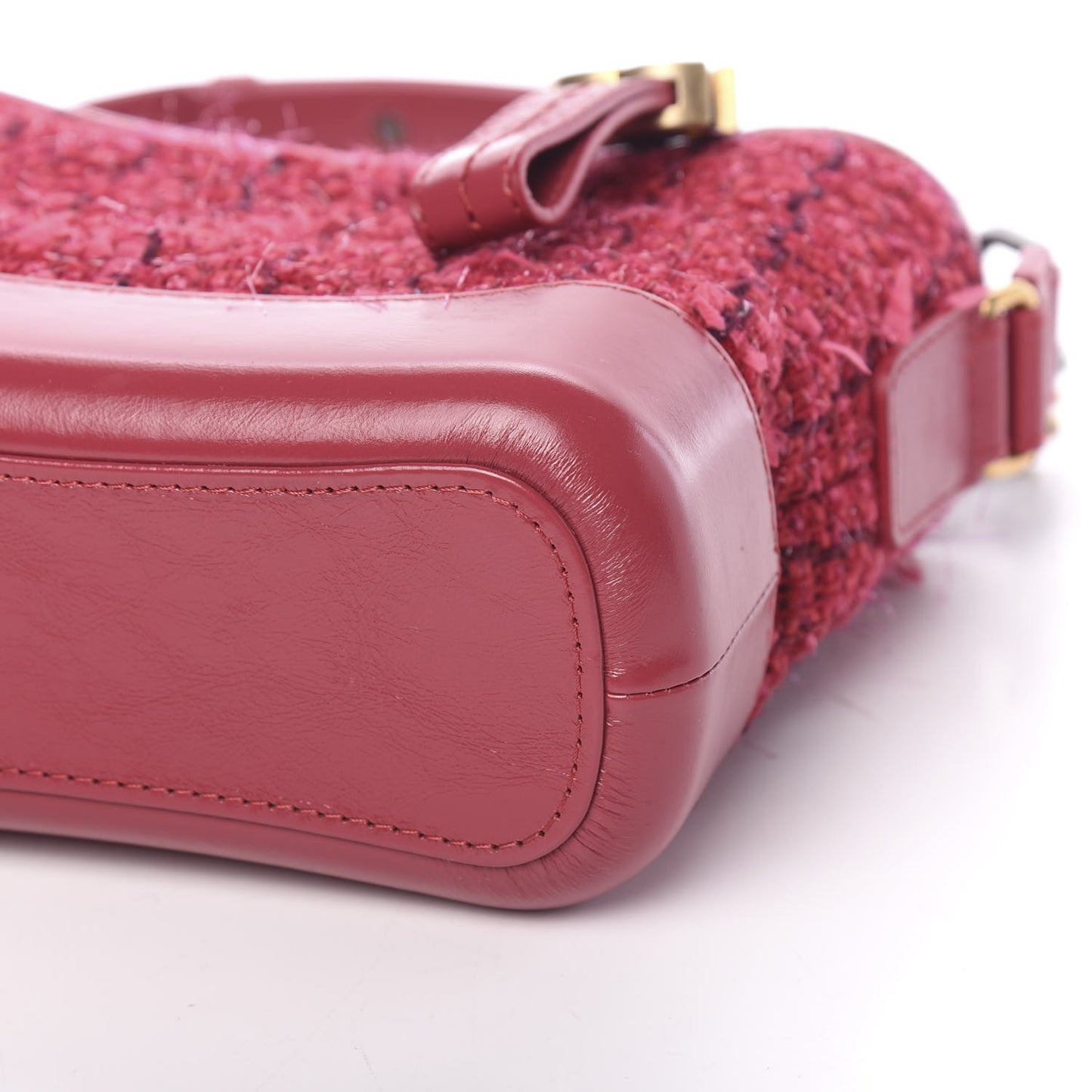 Tweed Calfskin Small Gabrielle Hobo Pink