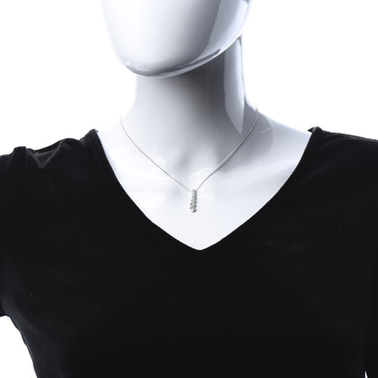Tiffany Platinum Diamond Jazz Graduated Drop Pendant Necklace 2 of 7