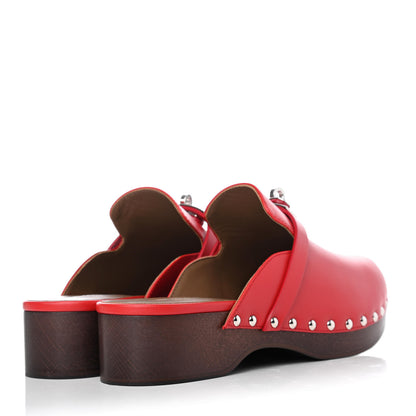 Hermes Calfskin Carlotta Mules 38 4 of 8