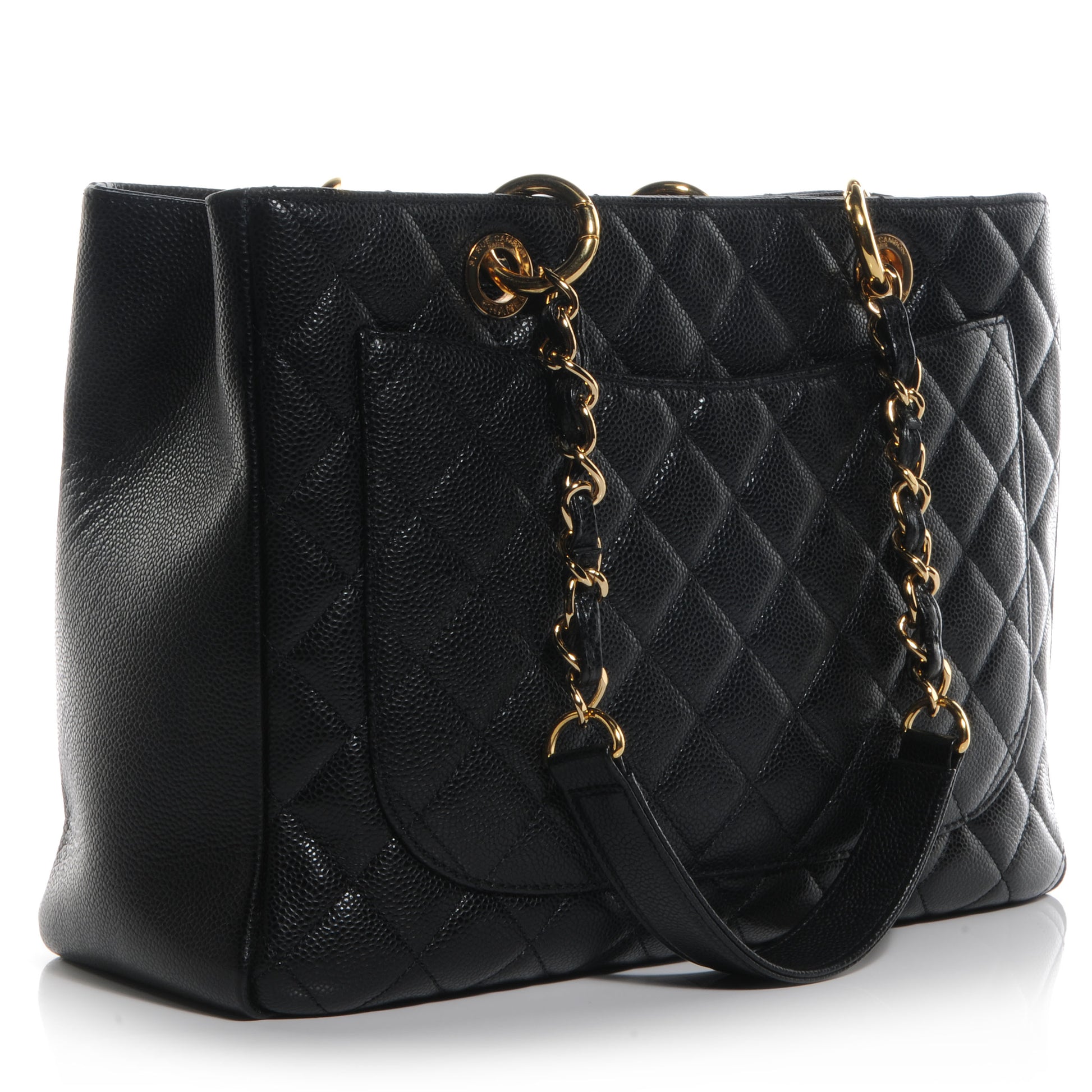 Chanel Caviar Grand Shopping Tote GST Black 3 of 7