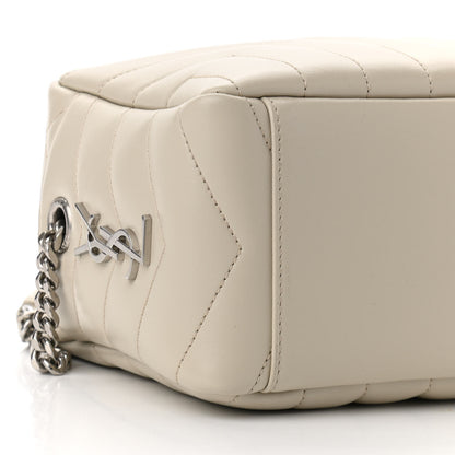 Saint Laurent Calfskin Y Quilted Monogram Small Loulou Bowling Bag Ivory 8 of 9