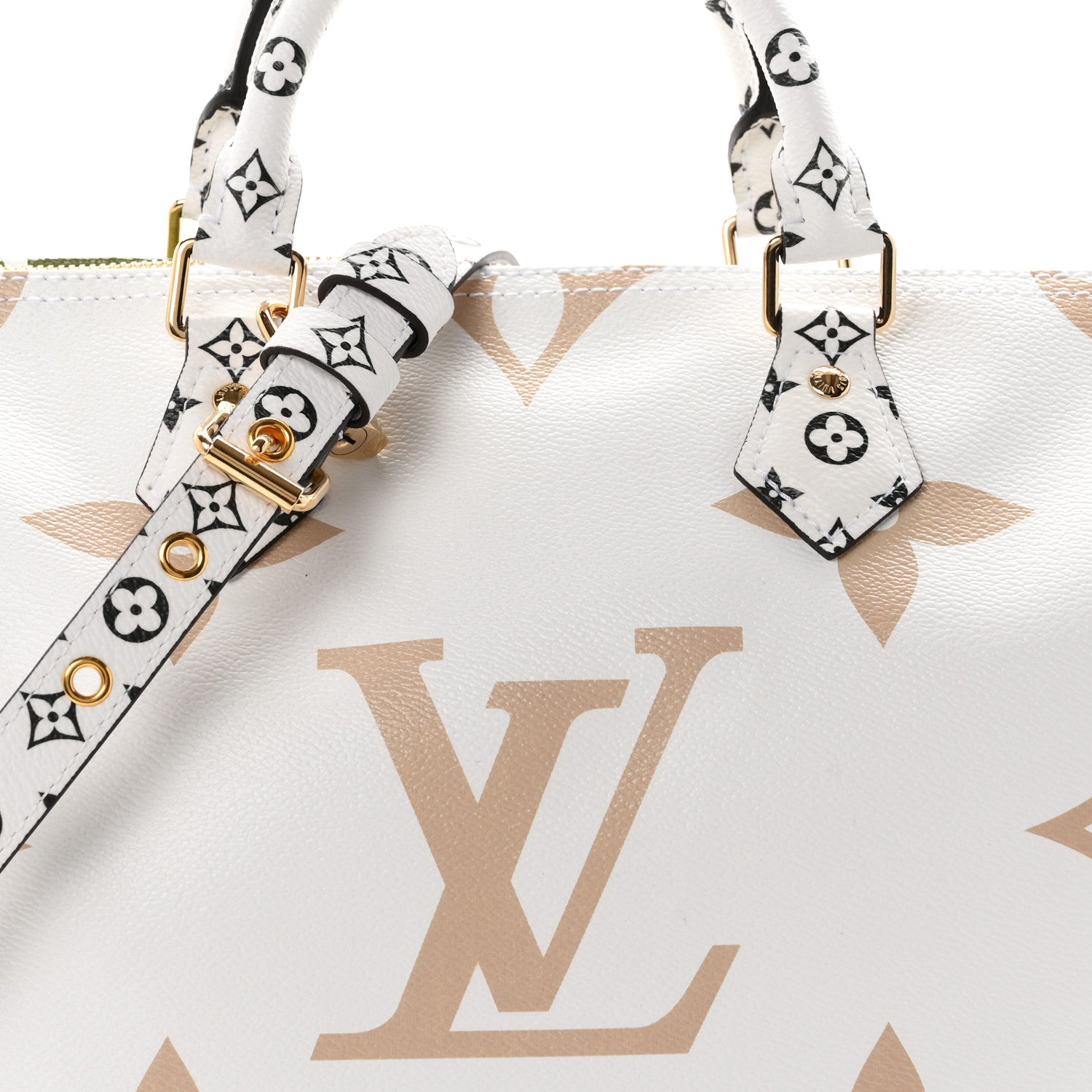 Louis Vuitton Monogram Giant Speedy Bandouliere 30 Kaki Beige 7 of 9