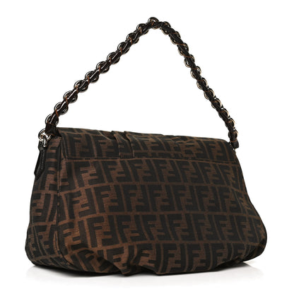 Fendi Zucca Patent Mia Shoulder Flap Tobacco 3 of 13