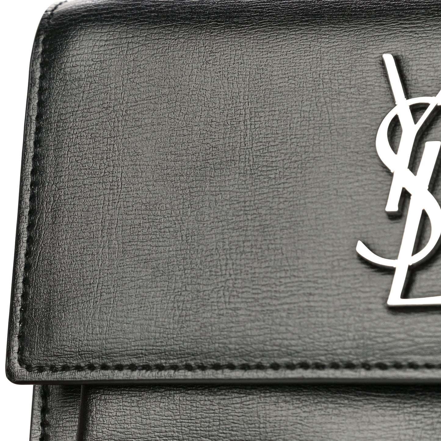 Calfskin Monogram Sunset Chain Wallet Black
