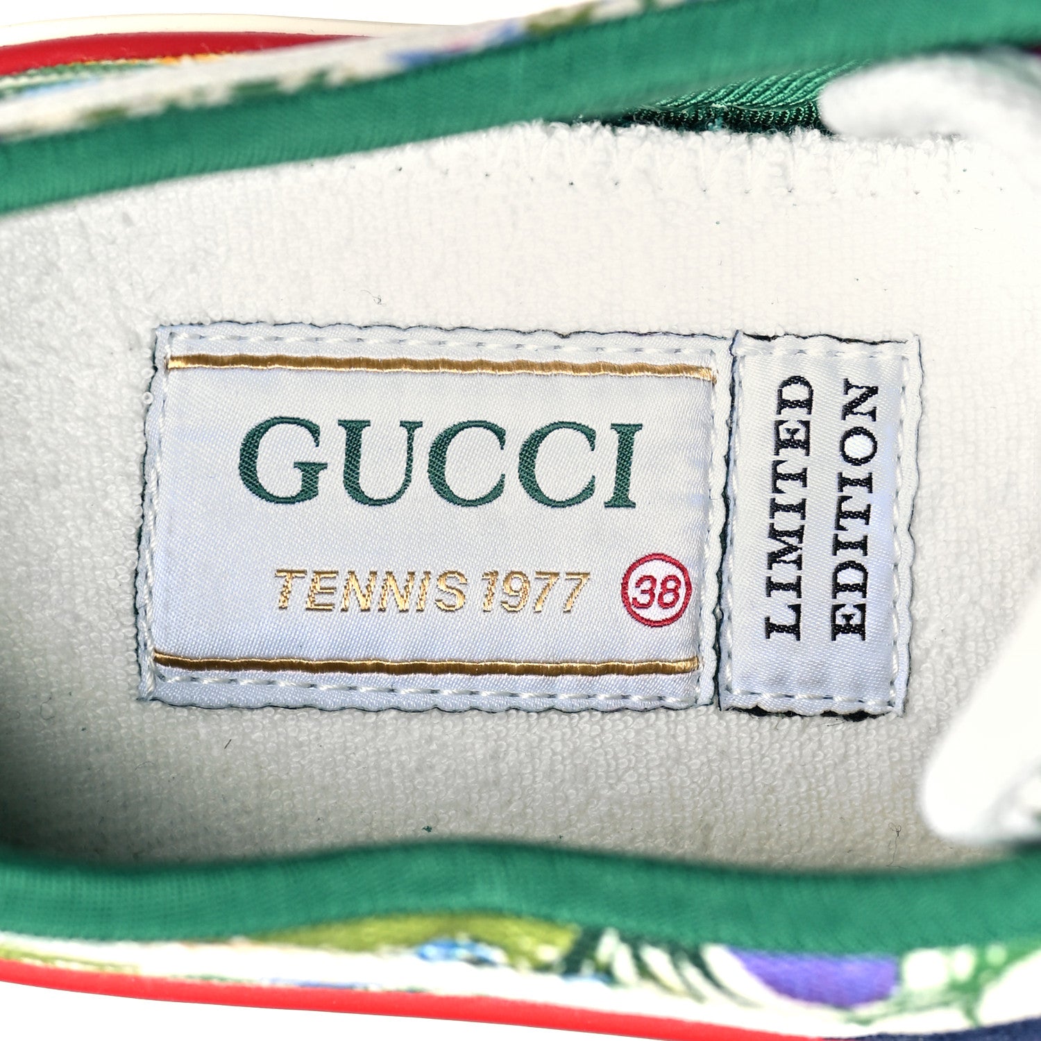 Gucci X KEN SCOTT Cotton Web Floral Womens 1977 Tennis Sneakers 38 Ivory Pink Mystic White 7 of 7