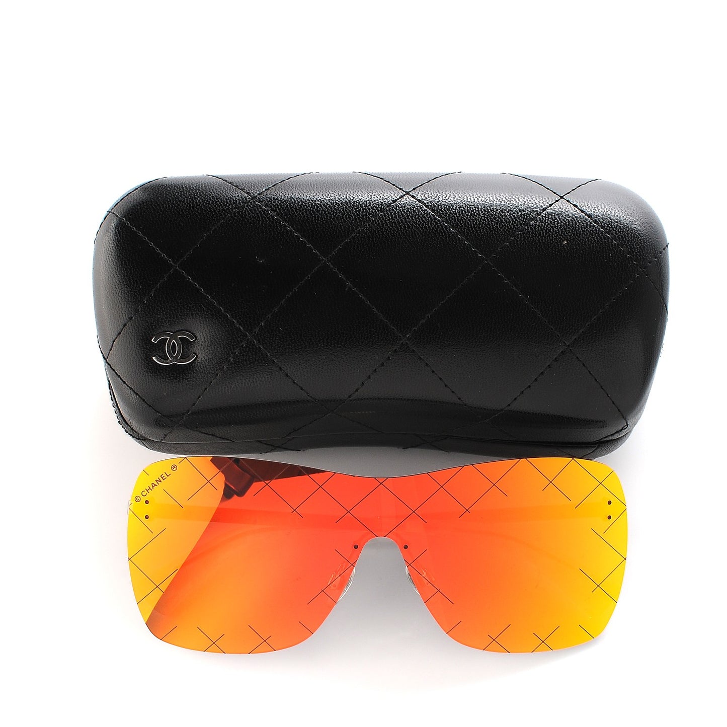 Shield Runway Sunglasses 4215 Silver Red