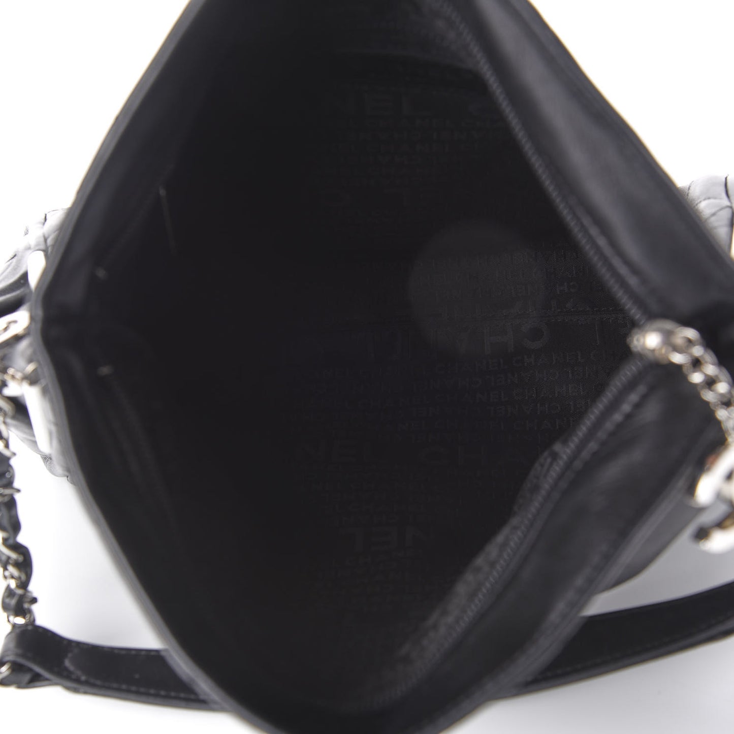 Lambskin Stitched Medium Ultimate Soft Tote Black