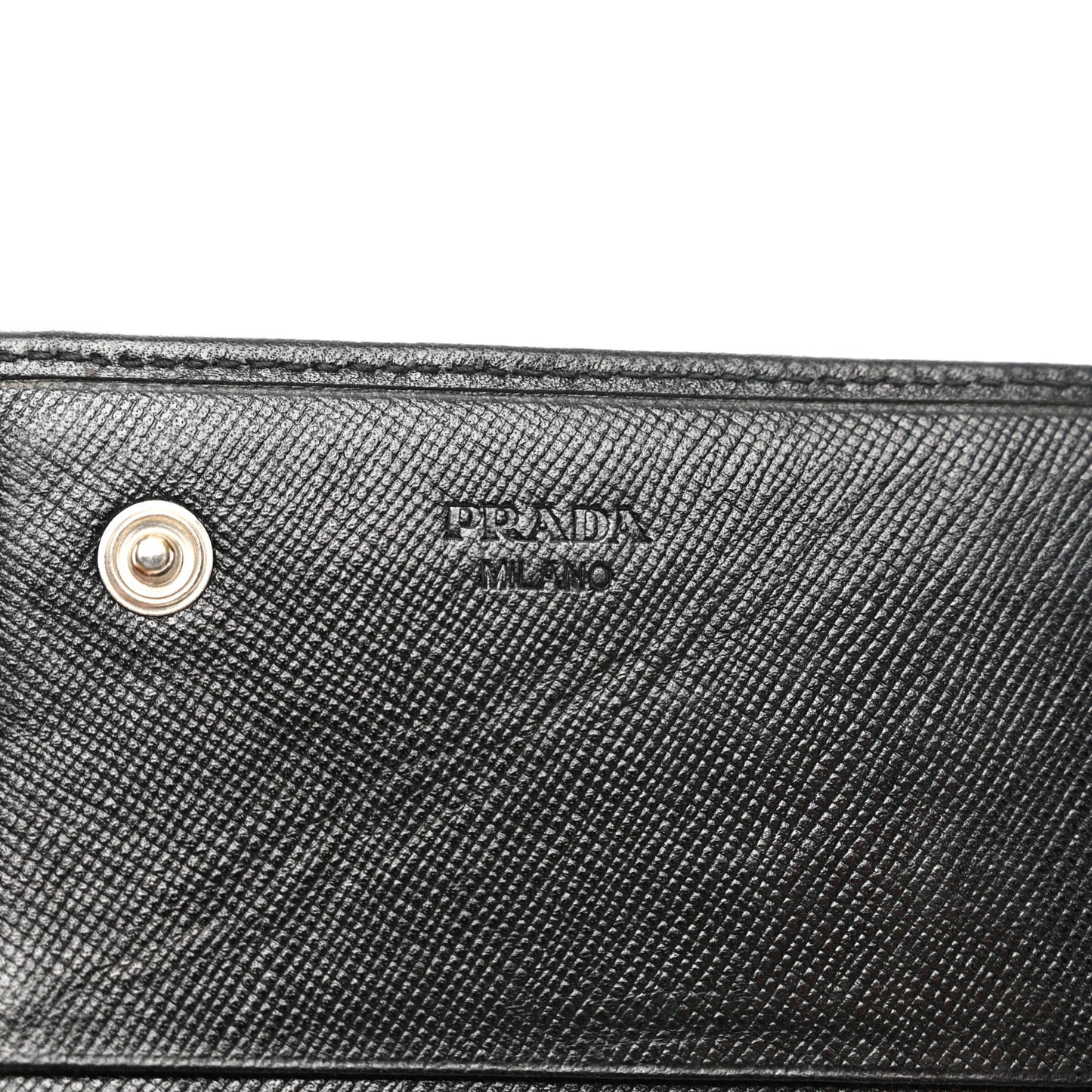 Saffiano Metal Continental Flap Wallet Black