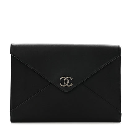 Chanel Caviar Envelope Clutch Black 1 of 10