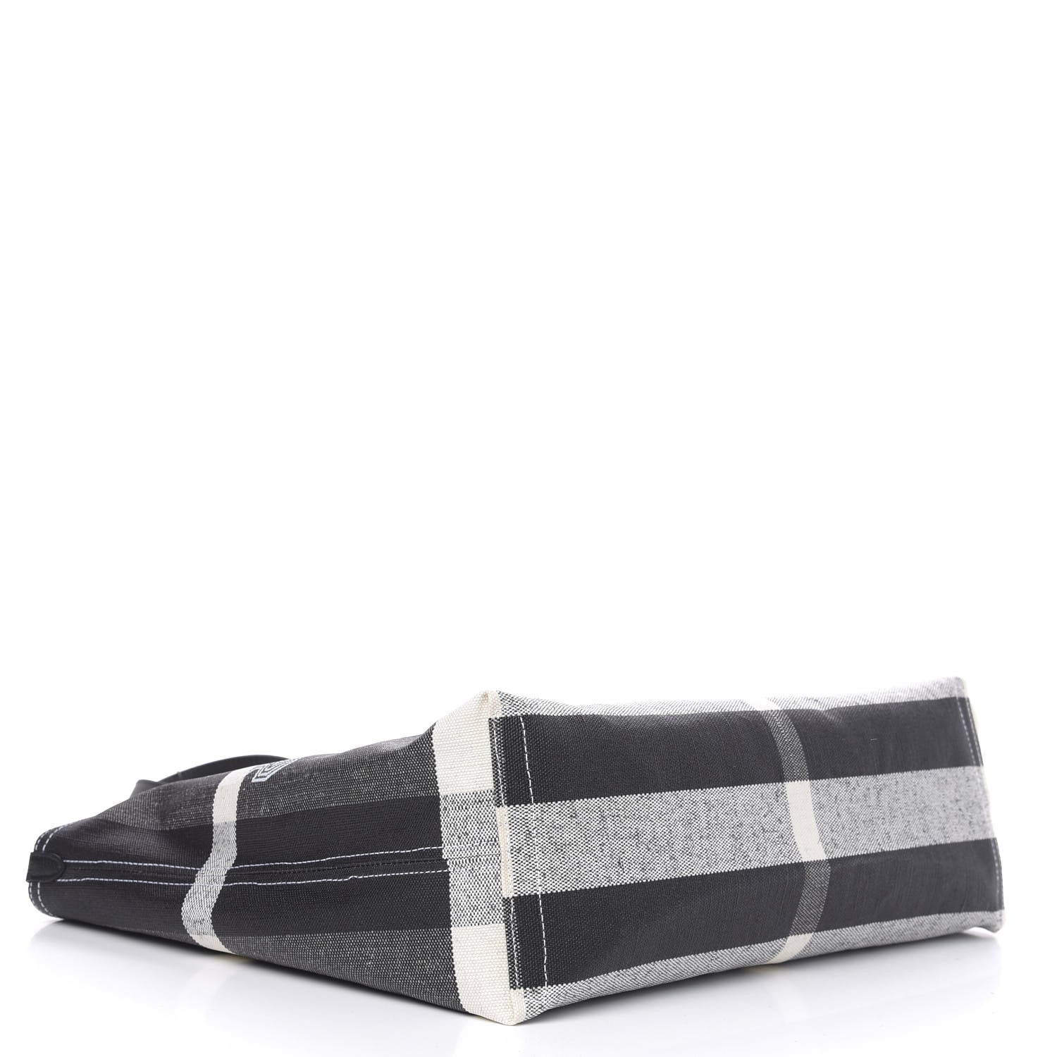 Burberry Coated Canvas Mega Check Medium Doodle Tote Black White 4 of 8