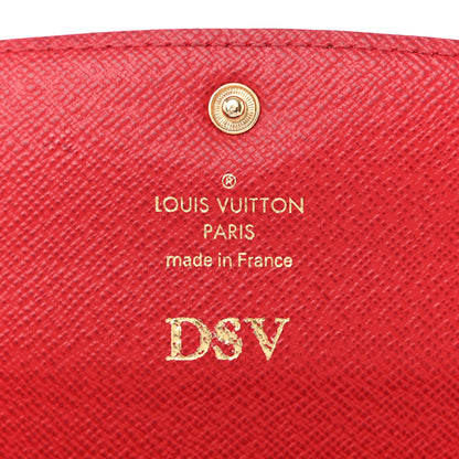 Louis Vuitton Damier Ebene Emilie Wallet Red 6 of 13
