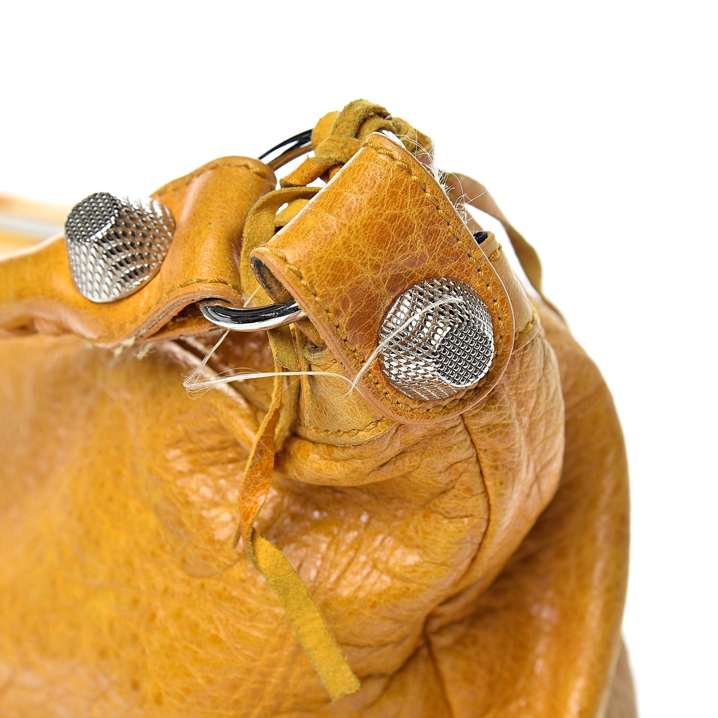 Agneau Giant 12 Silver Hardware Day Hobo Moutarde