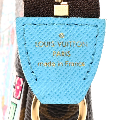 Louis Vuitton Monogram 2022 Christmas Animation Tokyo Mini Pochette Accessories Blue 6 of 8