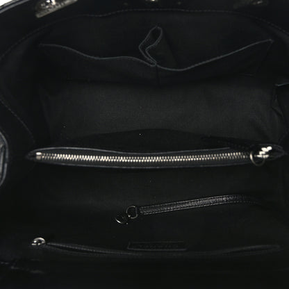 Chanel Metallic Goatskin Quilted Large City Rock Shopping Bag Black 5 of 11
