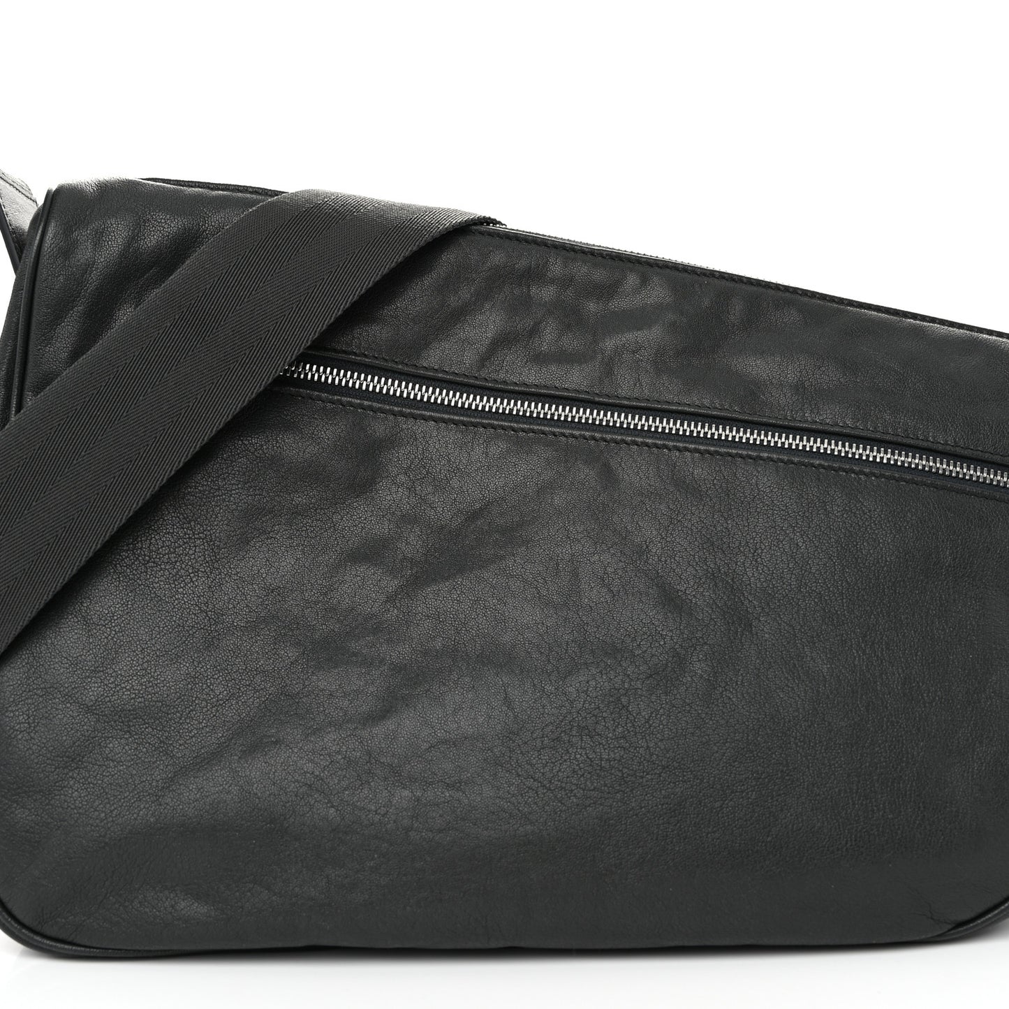Calfskin Large Shield Messenger Bag Slate