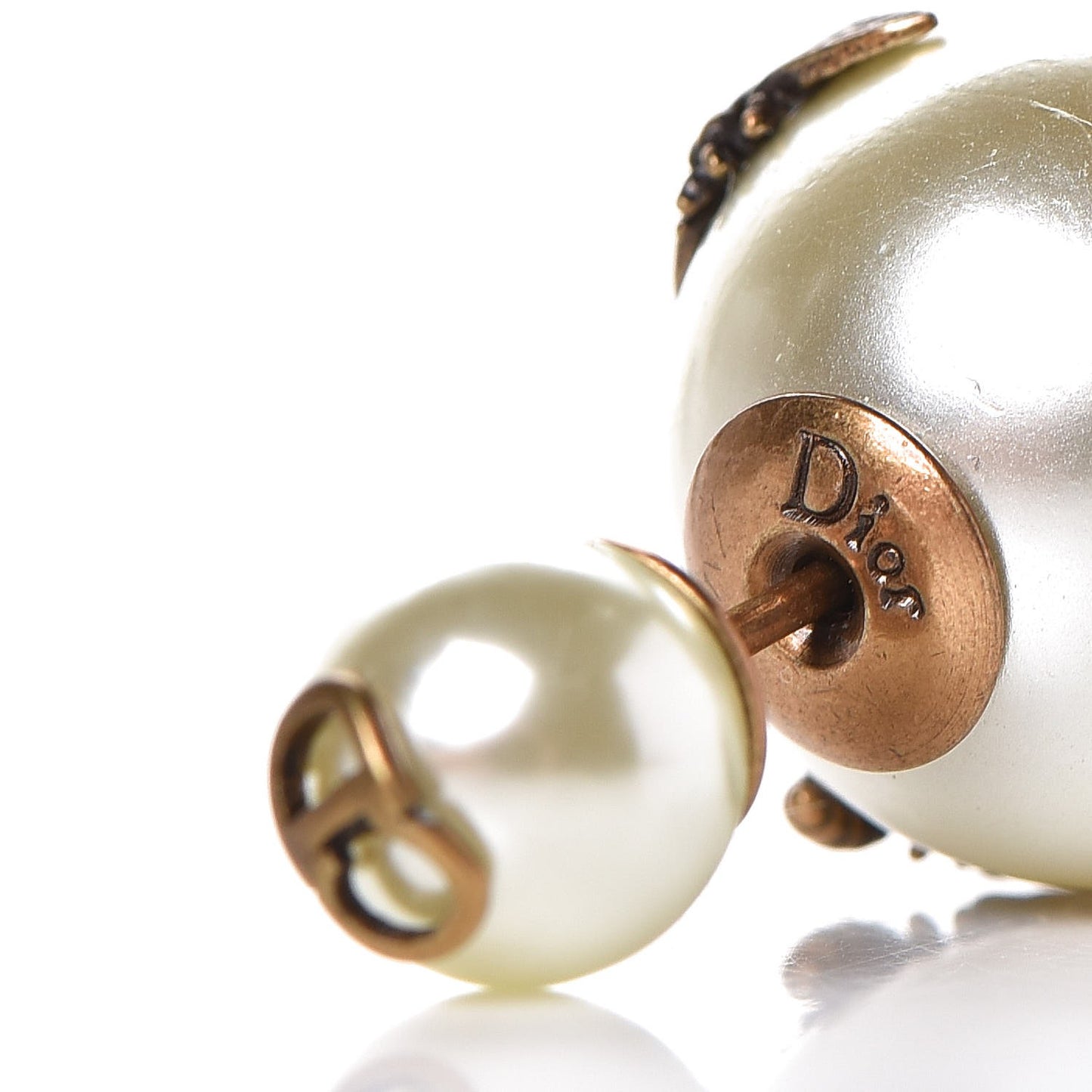 Mise En Dior Tribal Bee Earrings White