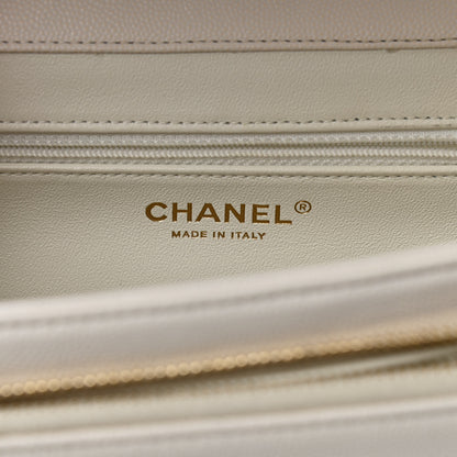 Chanel Caviar Quilted Large Business Affinity Flap White 5 of 11