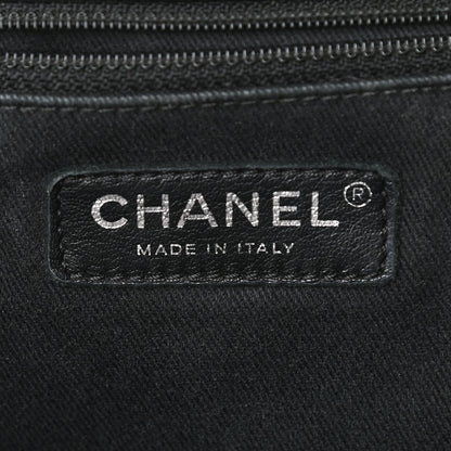 Chanel Grained Calfskin Stitched Flap Drawstring Backpack Black 5 of 10