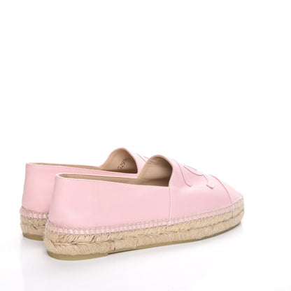 Chanel Lambskin CC Espadrilles 38 Light Pink 4 of 9