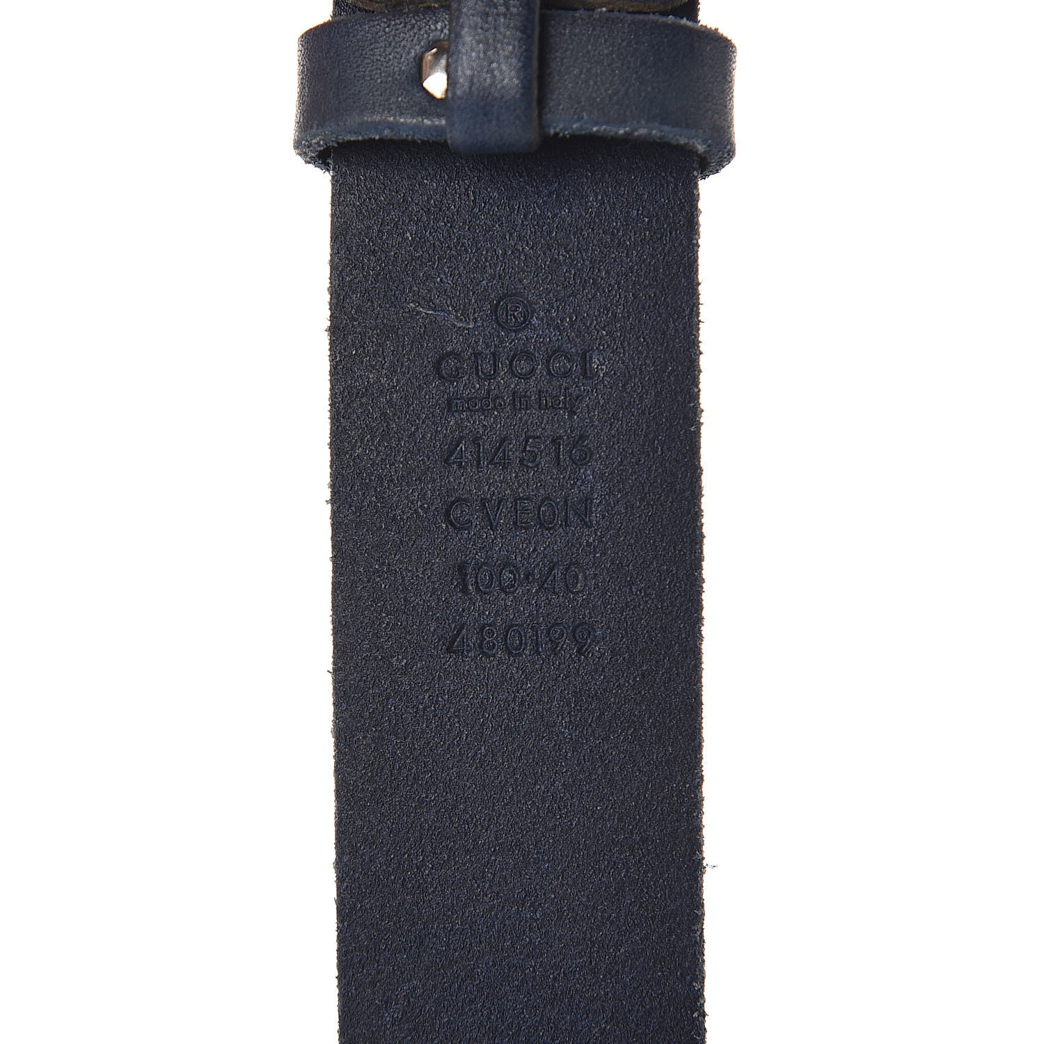 Gucci Cuoio Toscano Nickel Double G 30mm Belt 100 40 Blue 4 of 6