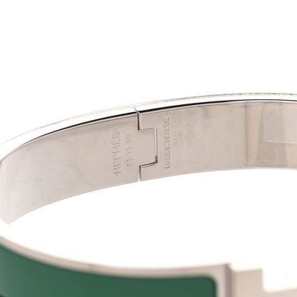 Hermes Narrow Enamel Clic Clac HH Bracelet T6 Menthe 5 of 6