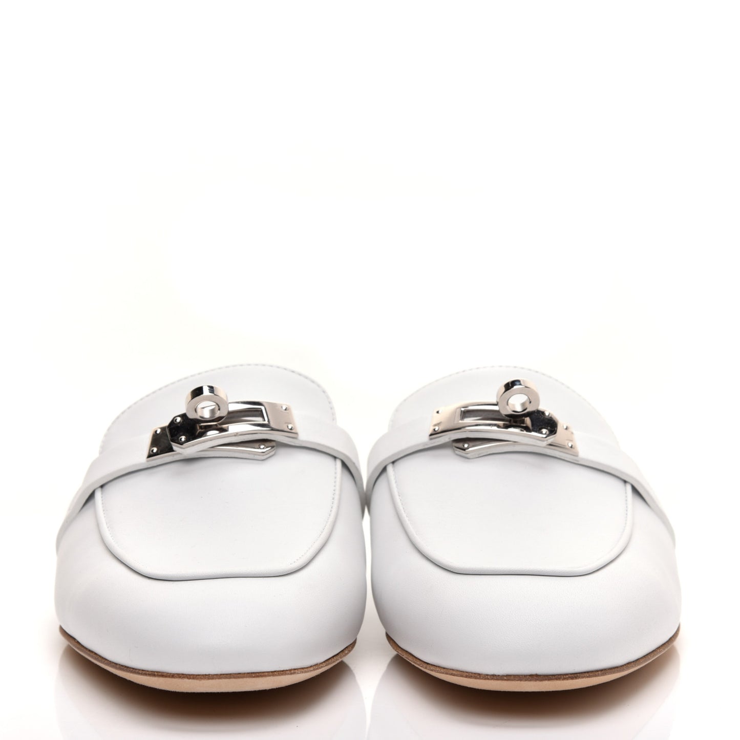 Calfskin Oz Mules 36 White
