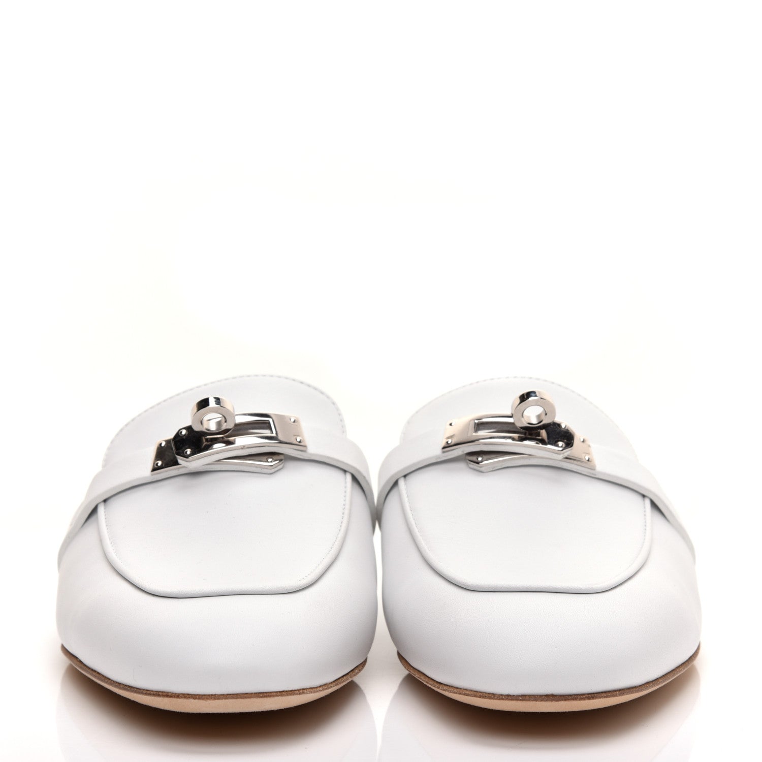 Hermes Calfskin Oz Mules 36 White 2 of 9