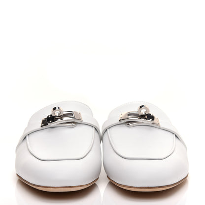 Hermes Calfskin Oz Mules 36 White 2 of 9
