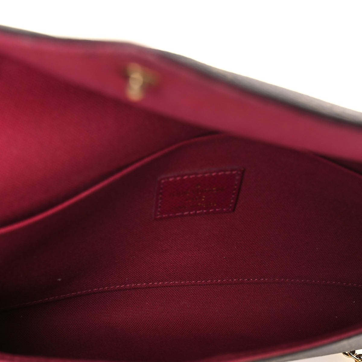 Monogram Pochette Felicie Chain Wallet Fuchsia
