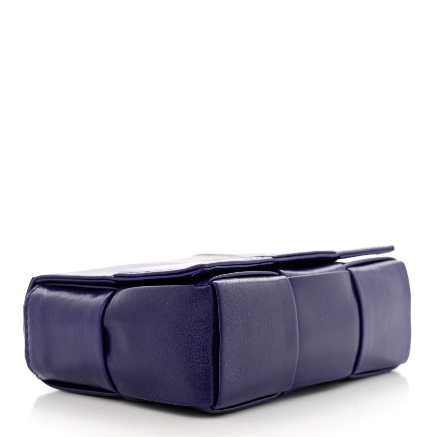 Bottega Veneta Crinkled Lambskin Maxi Intrecciato Extra Mini Cassette Crossbody Bag Unicorn 4 of 11