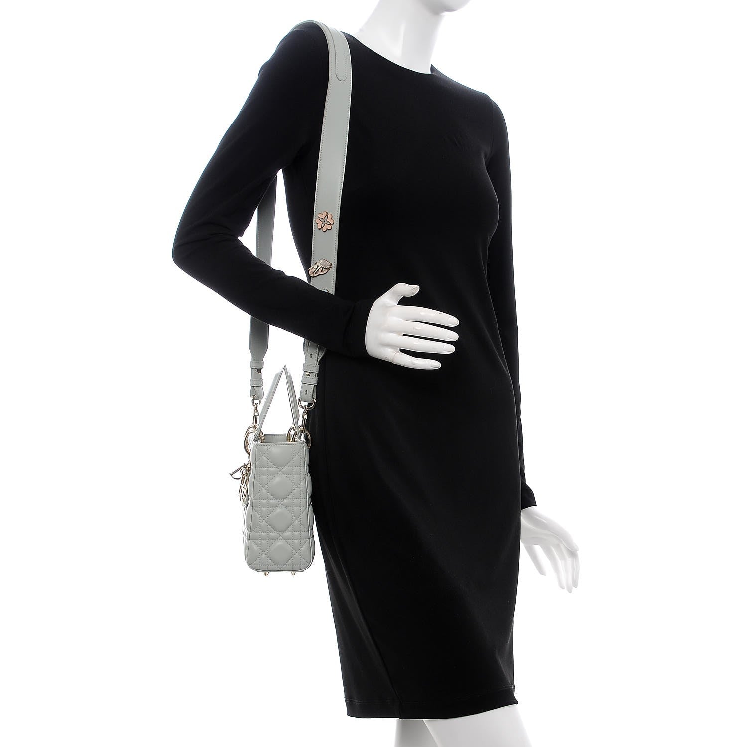 Christian Dior Lambskin Cannage Small My Lady Dior Pistachio 2 of 14