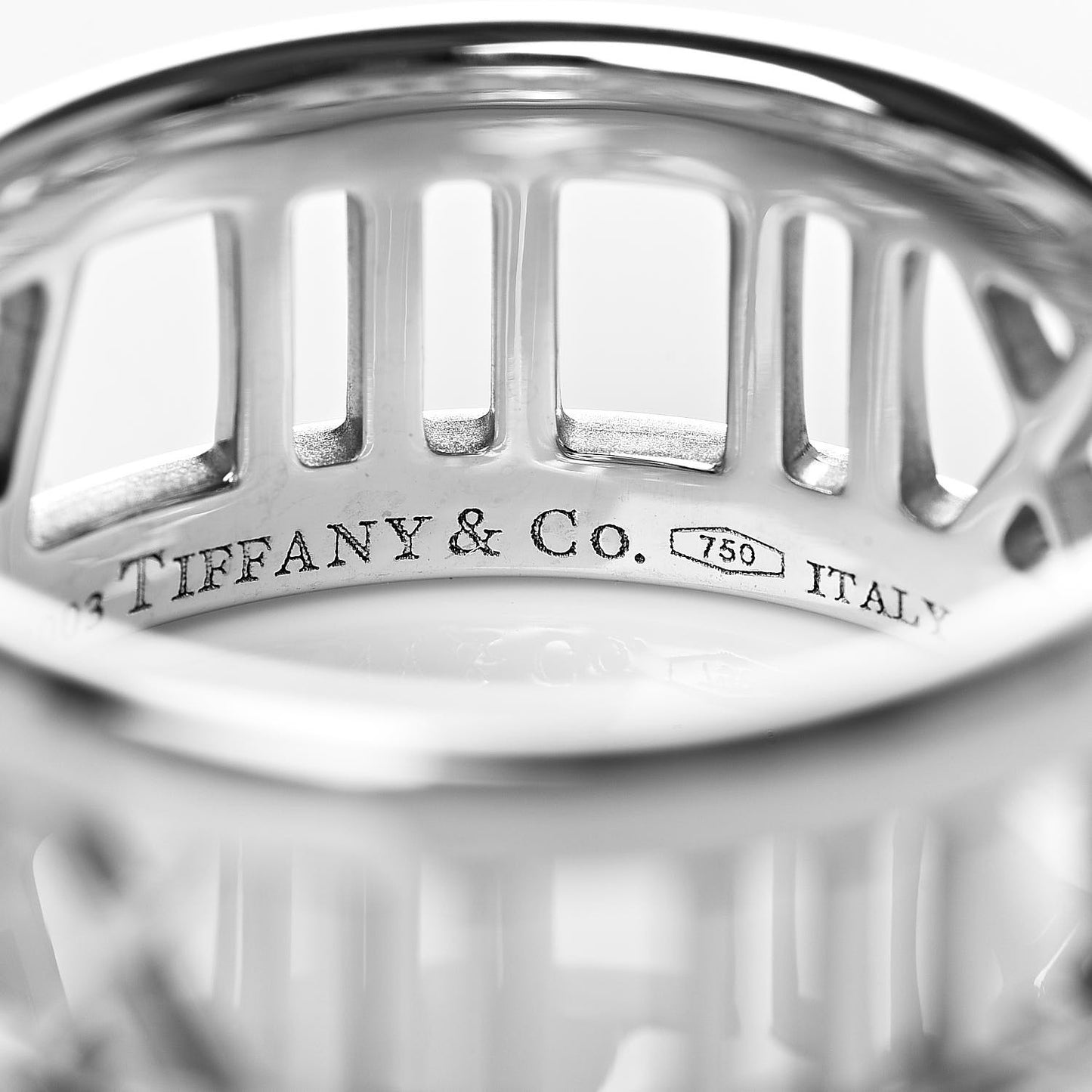 18K White Gold Diamond Open Atlas Ring 53 6.5