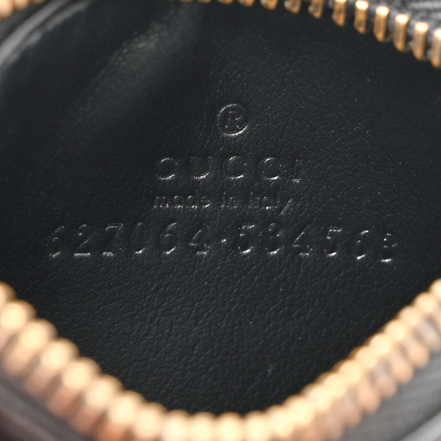 Gucci Calfskin Matelasse Chevron GG Marmont Key Case Card Holder Black 6 of 11