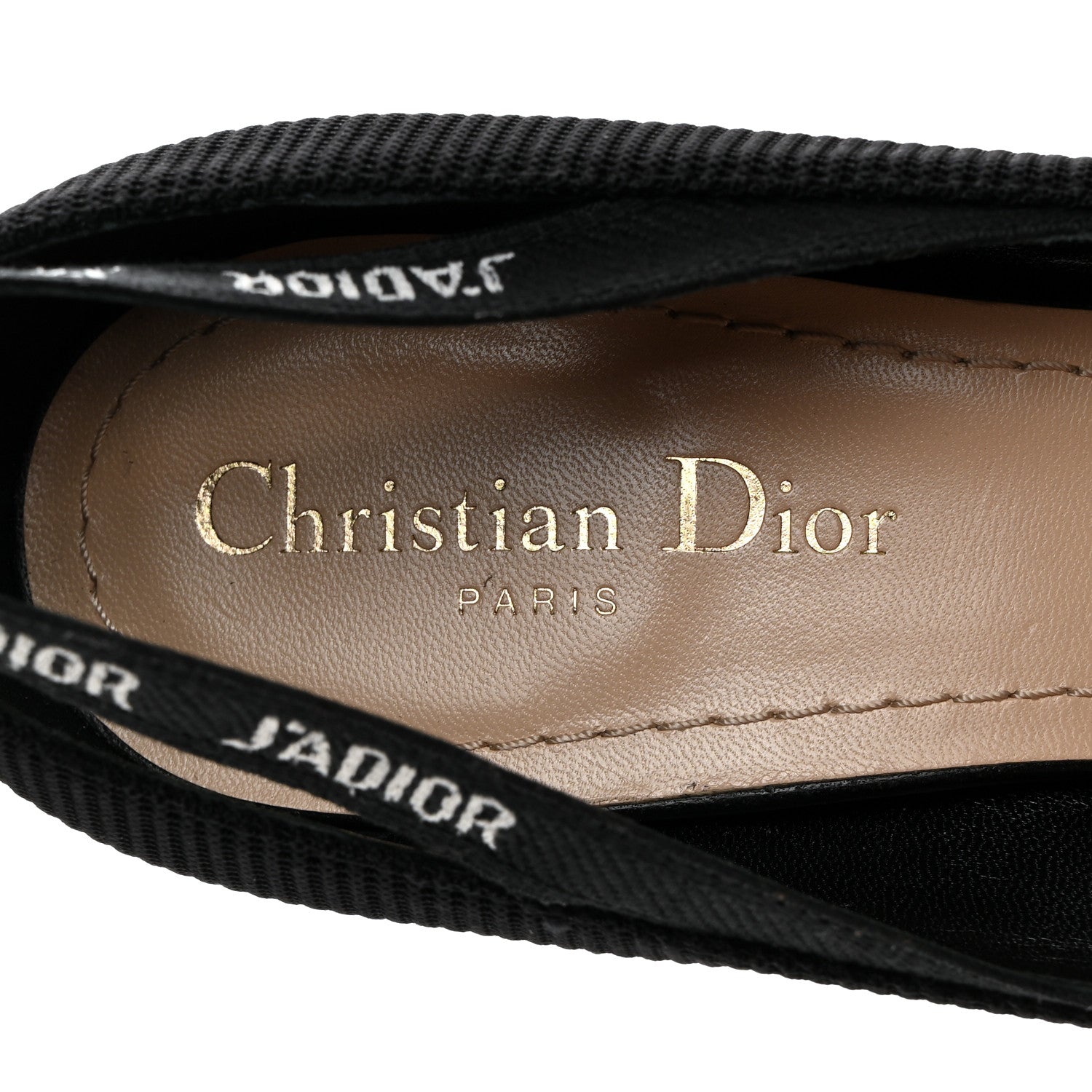 Christian Dior Technical Canvas J'Adior Ribbon Pumps 39.5 Black 6 of 9