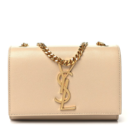 Saint Laurent Grain De Poudre Small Monogram Kate Satchel Nude Powder 1 of 10