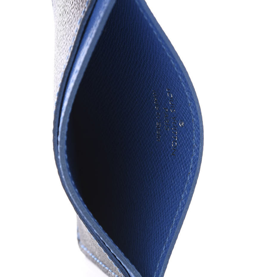 Damier Graphite Card Holder Blue