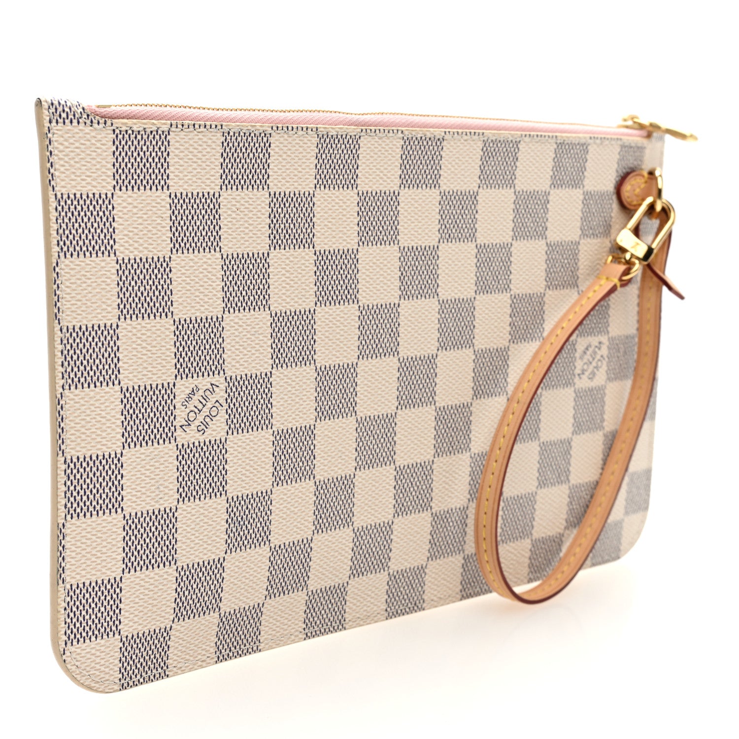 Louis Vuitton Damier Azur Neverfull MM GM Pochette Rose Ballerine 3 of 6