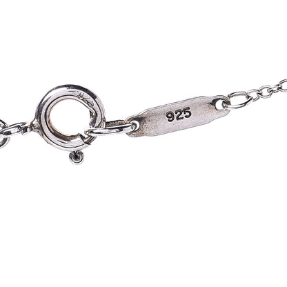 Tiffany Sterling Silver Pearl Heart Cap Pendant Necklace 5 of 6