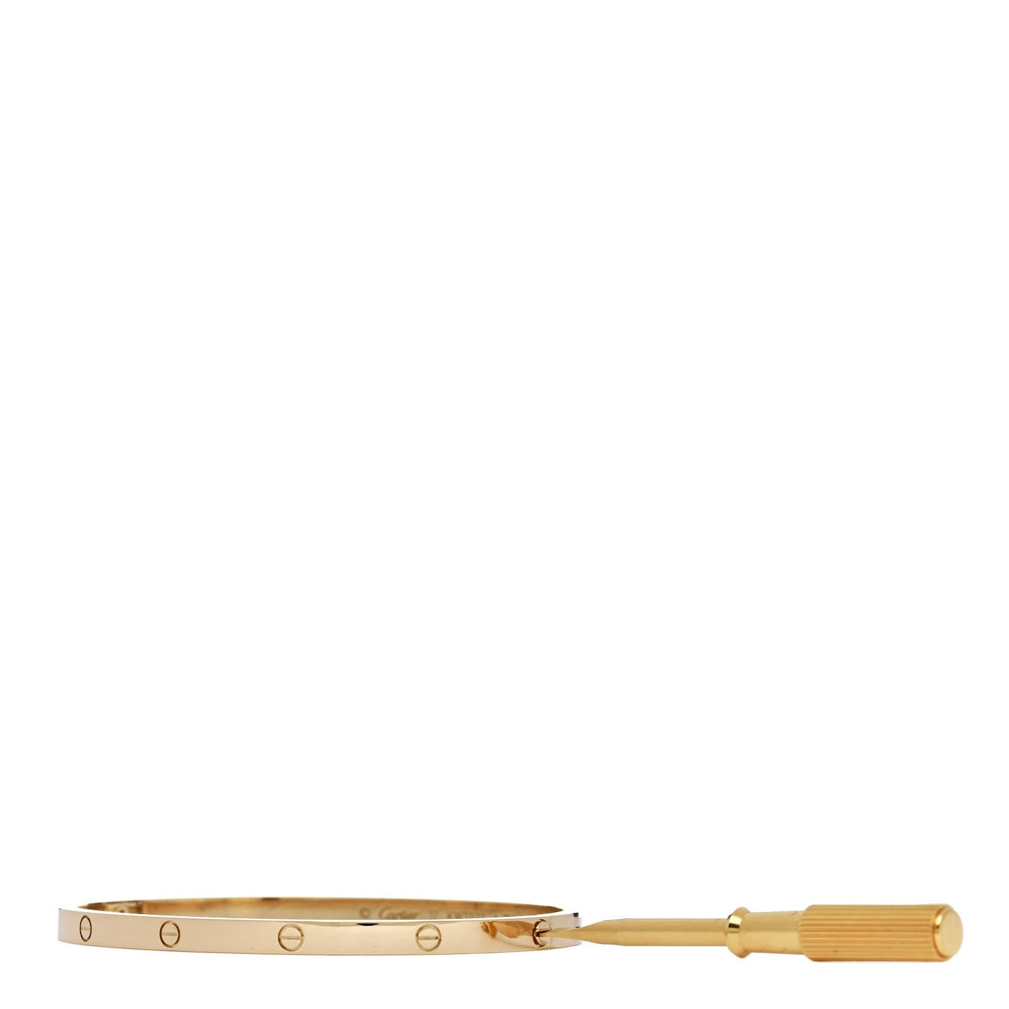 18K Yellow Gold Small LOVE Bracelet 17