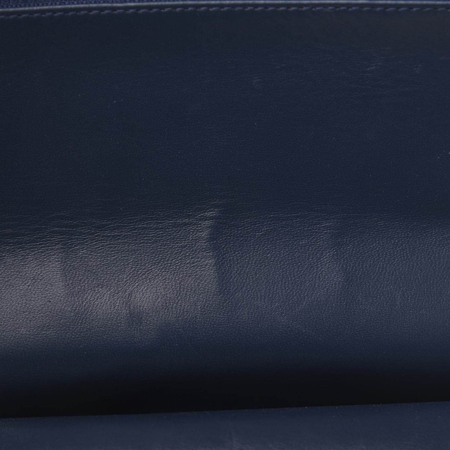 Patent Quilted Maxi Double Flap Navy Blue